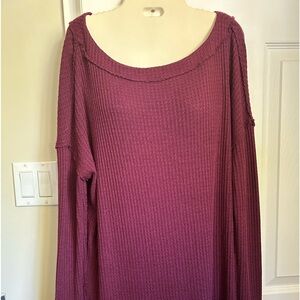We the free top size small in burgundy colour